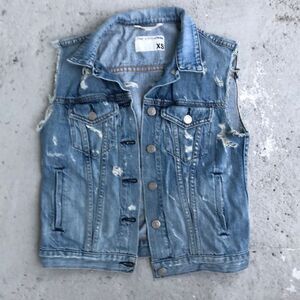 rag & bone  distressed Jean vest